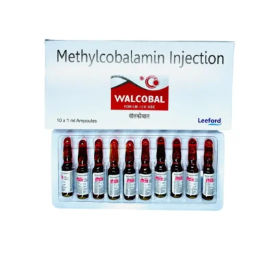 Vitamin b12 1500mcg - Methylcobalamin injection (10 x 1ml ampoules)